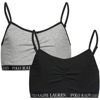 Ralph Lauren Kids 2T-2Pk Bralettes 156/164 Black 156/164 Ralph Lauren Kids 2T-2Pk Bralettes 156/164 Black 156/164