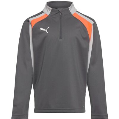 PUMA Individualliga 1/4 Zip Top Jr 176 Grey 176 PUMA Individualliga 1/4 Zip Top Jr 176 Grey 176