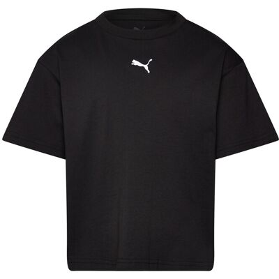 PUMA Ess Centered Cat Logo Boxy Tee G 176 Black 176 PUMA Ess Centered Cat Logo Boxy Tee G 176 Black 176