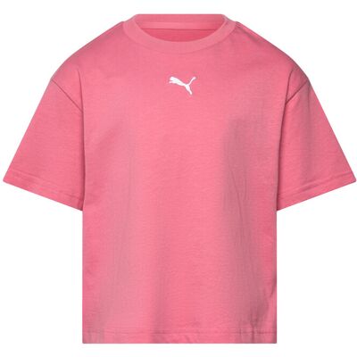 PUMA Ess Centered Cat Logo Boxy Tee G 140 Pink 140 PUMA Ess Centered Cat Logo Boxy Tee G 140 Pink 140