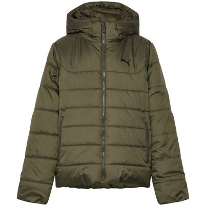 PUMA Ess Hooded Padded Jacket 140 Khaki 140 PUMA Ess Hooded Padded Jacket 140 Khaki 140