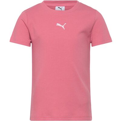 PUMA Ess Elevated Rib Slim Tee G 116 Pink 116 PUMA Ess Elevated Rib Slim Tee G 116 Pink 116