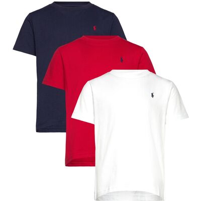 Ralph Lauren Kids Cotton Jersey Crewneck Tee 3-Pack 102-108 Patterned 102-108 Ralph Lauren Kids Cotton Jersey Crewneck Tee 3-Pack 102-108 Patterned 102-108