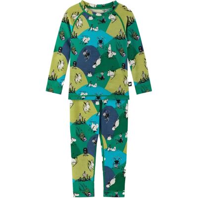 Reima Thermal Set, Moomin Trivsam 86 Green 86 Reima Thermal Set, Moomin Trivsam 86 Green 86
