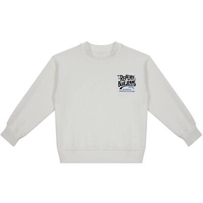 Replay Over Fleece Jumper 12 A White 12 A Replay Over Fleece Jumper 12 A White 12 A