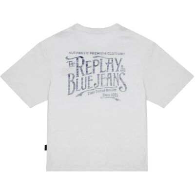 Replay Over Jersey T-Shirt 16 A White 16 A Replay Over Jersey T-Shirt 16 A White 16 A