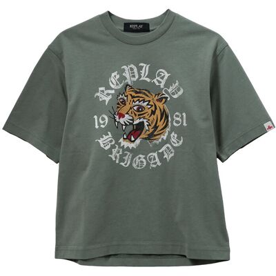 Replay Over Jersey T-Shirt 8 A Green 8 A Replay Over Jersey T-Shirt 8 A Green 8 A