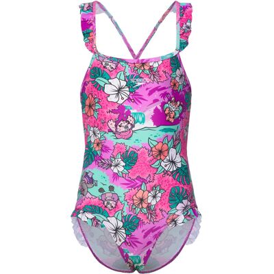 Speedo Girls Learn To Swim Printed Frill Thinstrap 6-9 Purple 6-9 Speedo Girls Learn To Swim Printed Frill Thinstrap 6-9 Purple 6-9