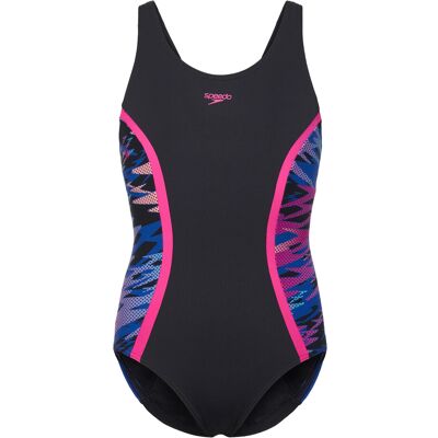 Speedo Hyperboom Splice Muscleback Swimsuit 16 Black 16 Speedo Hyperboom Splice Muscleback Swimsuit 16 Black 16