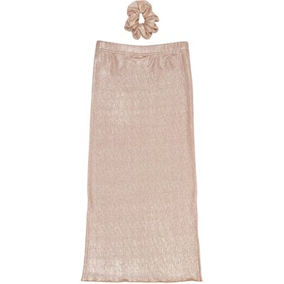 The New Tnrosalind Long Glitter Skirt 158/164 Beige 158/164 The New Tnrosalind Long Glitter Skirt 158/164 Beige 158/164
