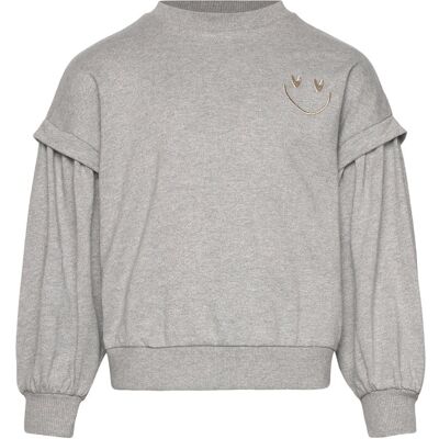 The New Tnrenata Glitter Sweatshirt 134/140 Grey 134/140 The New Tnrenata Glitter Sweatshirt 134/140 Grey 134/140