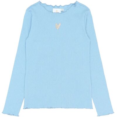 The New Tnrya L_S Rib Tee 134/140 Blue 134/140 The New Tnrya L_S Rib Tee 134/140 Blue 134/140