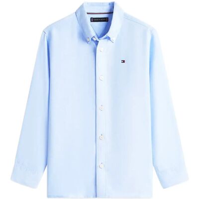 Tommy Hilfiger Linen Blend Relaxed Shirt Ls 128 Blue 128 Tommy Hilfiger Linen Blend Relaxed Shirt Ls 128 Blue 128