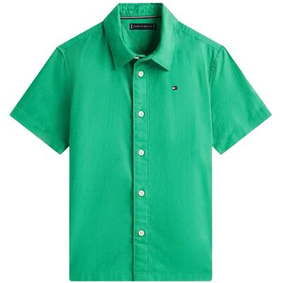 Tommy Hilfiger Stretch Oxford Shirt Ss 122 Green 122 Tommy Hilfiger Stretch Oxford Shirt Ss 122 Green 122
