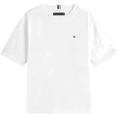 Tommy Hilfiger Essential Archive Fit Tee Ss 140 White 140 Tommy Hilfiger Essential Archive Fit Tee Ss 140 White 140