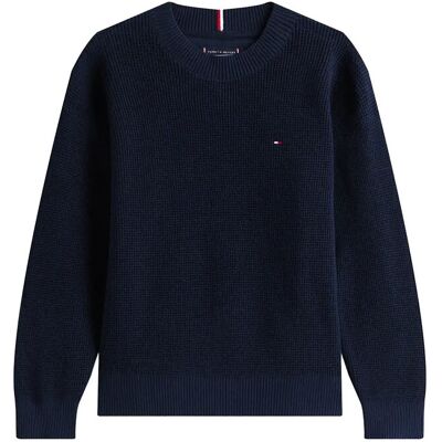 Tommy Hilfiger Cotton Texture Sweater 128 Navy 128 Tommy Hilfiger Cotton Texture Sweater 128 Navy 128