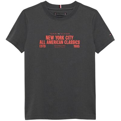 Tommy Hilfiger Nyc Print Graphic Tee Ss 152 Grey 152 Tommy Hilfiger Nyc Print Graphic Tee Ss 152 Grey 152