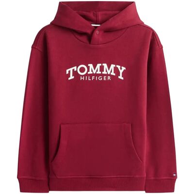 Tommy Hilfiger Monotype Print Hoodie 152 Burgundy 152 Tommy Hilfiger Monotype Print Hoodie 152 Burgundy 152