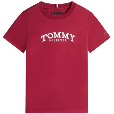 Tommy Hilfiger Monotype Print Graphic T-Shirt 128 Red 128 Tommy Hilfiger Monotype Print Graphic T-Shirt 128 Red 128