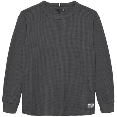 Tommy Hilfiger Tetxured Waffle Tee Ls 128 Grey 128 Tommy Hilfiger Tetxured Waffle Tee Ls 128 Grey 128