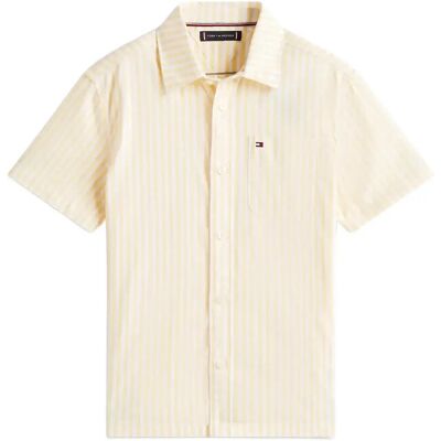Tommy Hilfiger Flex Ithaca Stripe Shirt Ss 128 Yellow 128 Tommy Hilfiger Flex Ithaca Stripe Shirt Ss 128 Yellow 128