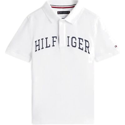 Tommy Hilfiger Hilfiger Varsity Graphic Polo Ss 128 White 128 Tommy Hilfiger Hilfiger Varsity Graphic Polo Ss 128 White 128