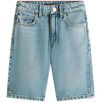 Tommy Hilfiger Straight Mid Blue Denim Shorts 176 Blue 176 Tommy Hilfiger Straight Mid Blue Denim Shorts 176 Blue 176