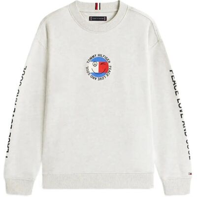 Tommy Hilfiger Fun Flag Graphic Sweatshirt 152 Grey 152 Tommy Hilfiger Fun Flag Graphic Sweatshirt 152 Grey 152