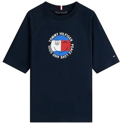 Tommy Hilfiger Fun Flag Graphic T-Shirt 176 Navy 176 Tommy Hilfiger Fun Flag Graphic T-Shirt 176 Navy 176
