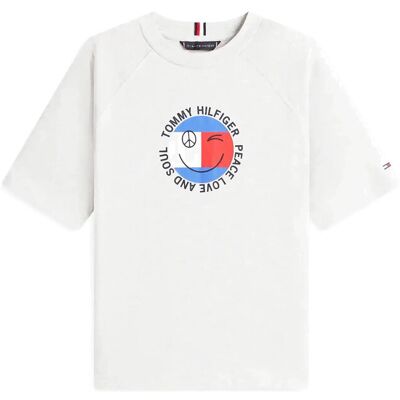 Tommy Hilfiger Fun Flag Graphic T-Shirt 176 Grey 176 Tommy Hilfiger Fun Flag Graphic T-Shirt 176 Grey 176