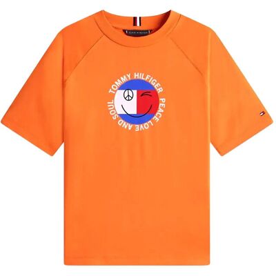 Tommy Hilfiger Fun Flag Graphic T-Shirt 140 Orange 140 Tommy Hilfiger Fun Flag Graphic T-Shirt 140 Orange 140