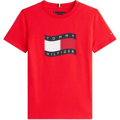 Tommy Hilfiger Wavy Flag T-Shirt 152 Red 152 Tommy Hilfiger Wavy Flag T-Shirt 152 Red 152
