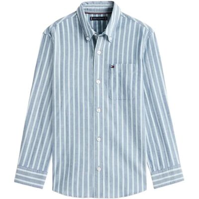 Tommy Hilfiger Flex Ithaca Multistripe Shirt Ls 164 Blue 164 Tommy Hilfiger Flex Ithaca Multistripe Shirt Ls 164 Blue 164