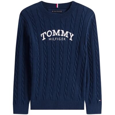 Tommy Hilfiger Graphic Cable Cn Sweater 176 Navy 176 Tommy Hilfiger Graphic Cable Cn Sweater 176 Navy 176