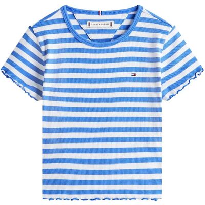 Tommy Hilfiger Essential Rib Top Ss 164 Blue 164 Tommy Hilfiger Essential Rib Top Ss 164 Blue 164
