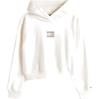 Tommy Hilfiger Rhine Stone Flag Hoodie 140 White 140 Tommy Hilfiger Rhine Stone Flag Hoodie 140 White 140