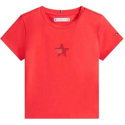 Tommy Hilfiger Star Flag Tee Ss 122 Red 122 Tommy Hilfiger Star Flag Tee Ss 122 Red 122
