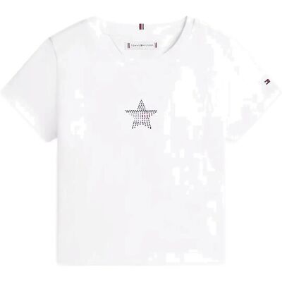 Tommy Hilfiger Star Flag Tee Ss 122 White 122 Tommy Hilfiger Star Flag Tee Ss 122 White 122