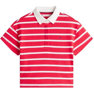 Tommy Hilfiger Rugby Polo Ss 164 Red 164 Tommy Hilfiger Rugby Polo Ss 164 Red 164