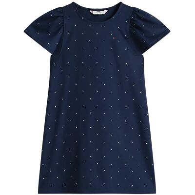 Tommy Hilfiger Festive Stud Aline Dress Ss 98 Navy 98 Tommy Hilfiger Festive Stud Aline Dress Ss 98 Navy 98