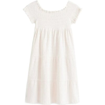 Tommy Hilfiger Textured Smock Dress 164 White 164 Tommy Hilfiger Textured Smock Dress 164 White 164