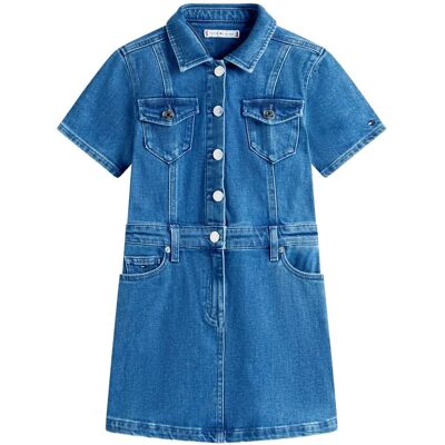 Tommy Hilfiger Denim Trucker Dress Ss 176 Blue 176 Tommy Hilfiger Denim Trucker Dress Ss 176 Blue 176