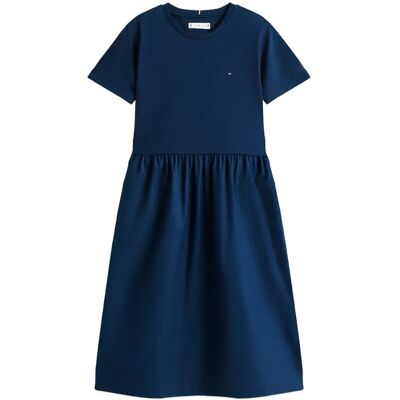 Tommy Hilfiger Mix Media Dress Ss 140 Navy 140 Tommy Hilfiger Mix Media Dress Ss 140 Navy 140