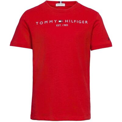 Tommy Hilfiger Essential Tee S/S 140 x 10 Red 140 x 10 Tommy Hilfiger Essential Tee S/S 140 x 10 Red 140 x 10