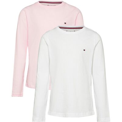 Tommy Hilfiger 2 Pk Ls Tee 152-164 Pink 152-164 Tommy Hilfiger 2 Pk Ls Tee 152-164 Pink 152-164