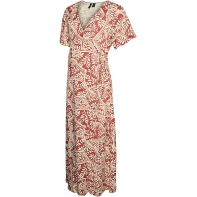 Vero Moda Maternity Vmmbali S/S Ancle Wrap Dress Wvn Ga XL Patterned XL Vero Moda Maternity Vmmbali S/S Ancle Wrap Dress Wvn Ga XL Patterned XL
