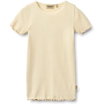Wheat Rib T-Shirt S/S Katie 122 Yellow 122 Wheat Rib T-Shirt S/S Katie 122 Yellow 122