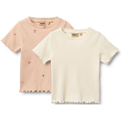 Wheat 2 Rib T-Shirt S/S Alicia 140 Pink 140 Wheat 2 Rib T-Shirt S/S Alicia 140 Pink 140