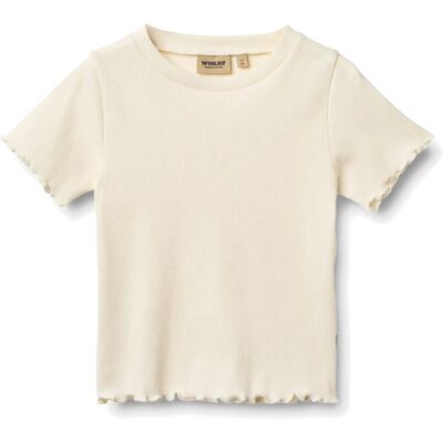 Wheat Rib T-Shirt S/S Alicia 98 Cream 98 Wheat Rib T-Shirt S/S Alicia 98 Cream 98