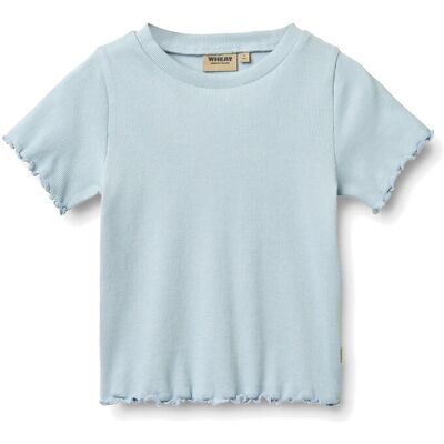Wheat Rib T-Shirt S/S Alicia 122 Blue 122 Wheat Rib T-Shirt S/S Alicia 122 Blue 122